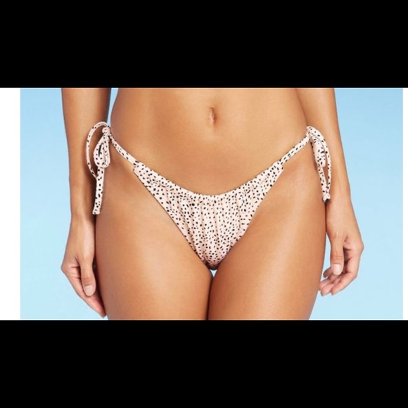 Juniors' Smocked Bralette Bikini Top & Tie Bottom - Picture 8 of 8